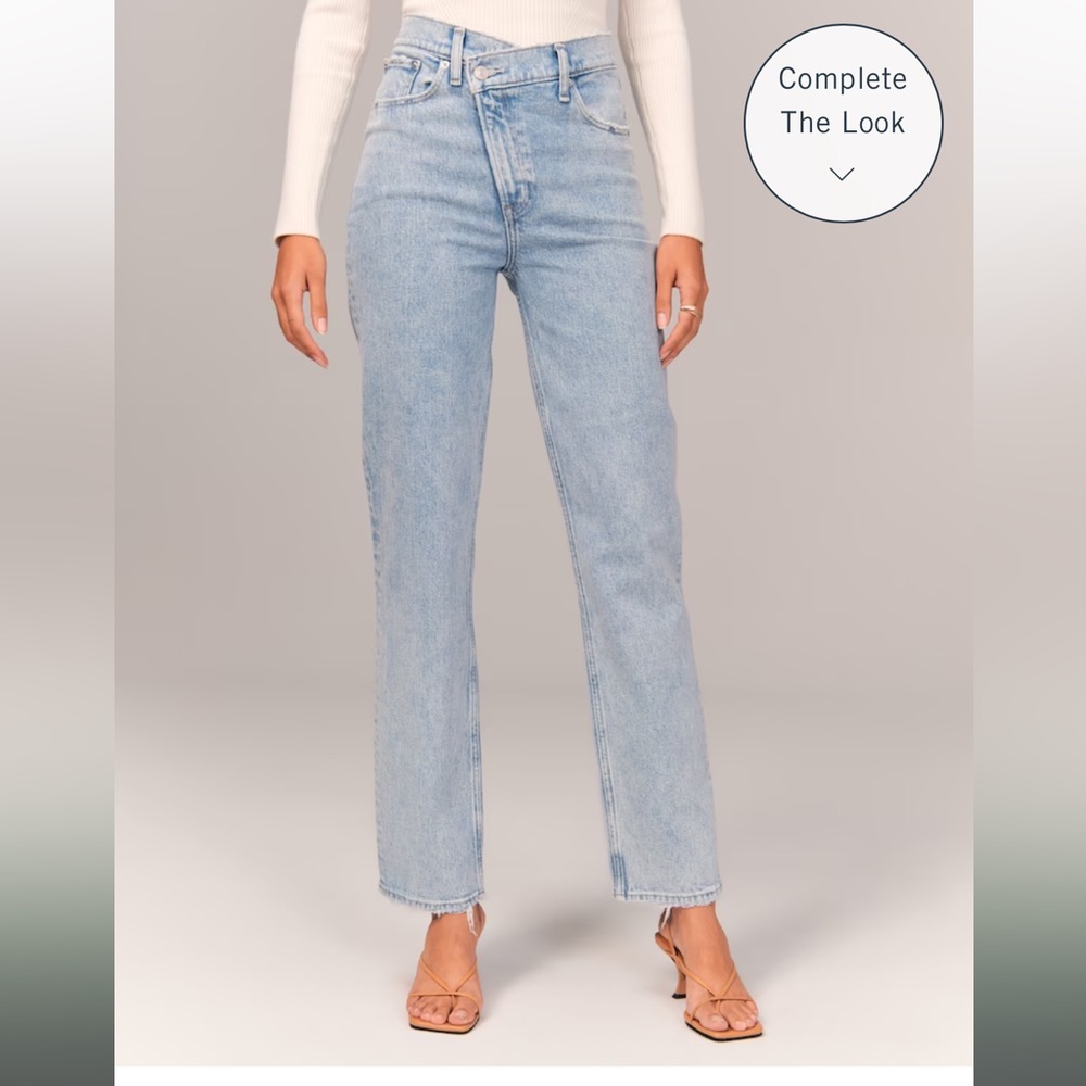 A&F cross over jeans